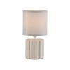 JUST LIGHT.-LINX Επιτραπέζιο Φωτιστικό E14, Μπεζ, Λευκό Υφασμάτινο Καπέλο