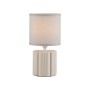 JUST LIGHT.-LINX Επιτραπέζιο Φωτιστικό E14, Μπεζ, Λευκό Υφασμάτινο Καπέλο