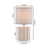 JUST LIGHT.-LINX Επιτραπέζιο Φωτιστικό E14, Μπεζ, Λευκό Υφασμάτινο Καπέλο