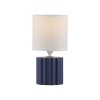JUST LIGHT.-LINX Επιτραπέζιο Φωτιστικό E14, Μπλε, Λευκό Υφασμάτινο Καπέλο