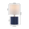 JUST LIGHT.-LINX Επιτραπέζιο Φωτιστικό E14, Μπλε, Λευκό Υφασμάτινο Καπέλο