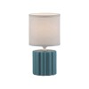 JUST LIGHT.-LINX Επιτραπέζιο Φωτιστικό E14, Τυρκουάζ, Λευκό Υφασμάτινο Καπέλο