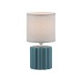 JUST LIGHT.-LINX Επιτραπέζιο Φωτιστικό E14, Τυρκουάζ, Λευκό Υφασμάτινο Καπέλο