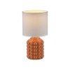 JUST LIGHT.-BLOOP Επιτραπέζιο Φωτιστικό E14, Πορτοκαλί, Λευκό Υφασμάτινο Καπέλο