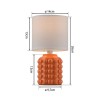JUST LIGHT.-BLOOP Επιτραπέζιο Φωτιστικό E14, Πορτοκαλί, Λευκό Υφασμάτινο Καπέλο