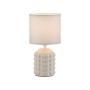 JUST LIGHT.-BLOOP Επιτραπέζιο Φωτιστικό E14, Μπεζ, Λευκό Υφασμάτινο Καπέλο