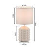 JUST LIGHT.-BLOOP Επιτραπέζιο Φωτιστικό E14, Μπεζ, Λευκό Υφασμάτινο Καπέλο