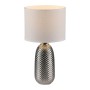 JUST LIGHT.-PINE Επιτραπέζιο Φωτιστικό E14, Χρώμιο, Λευκό Υφασμάτινο Καπέλο