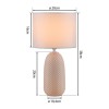 JUST LIGHT.-PINE Επιτραπέζιο Φωτιστικό E14, Sand, Λευκό Υφασμάτινο Καπέλο