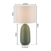 JUST LIGHT.-PINE Επιτραπέζιο Φωτιστικό E14, Πράσινο, Λευκό Υφασμάτινο Καπέλο E14