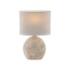 JUST LIGHT.-LIVA Επιτραπέζιο Φωτιστικό E14, Βανίλια, Λευκό Υφασμάτινο Καπέλο
