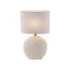 JUST LIGHT.-LIVA Επιτραπέζιο Φωτιστικό E14, Βανίλια, Λευκό Υφασμάτινο Καπέλο
