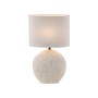 JUST LIGHT.-LIVA Επιτραπέζιο Φωτιστικό E14, Βανίλια, Λευκό Υφασμάτινο Καπέλο