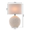 JUST LIGHT.-LIVA Επιτραπέζιο Φωτιστικό E14, Βανίλια, Λευκό Υφασμάτινο Καπέλο