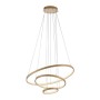 JUST LIGHT.-CERCHI LED Κρεμαστό Φωτιστικό 3 Δακτύλιοι, Χρυσό, 3000K