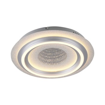 JUST LIGHT.-CICHIO Φωτιστικό Οροφής LED, Ασημί Ματ, Εφέ Τούνελ, 3000K