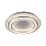 JUST LIGHT.-CICHIO Φωτιστικό Οροφής LED, Ασημί Ματ, Εφέ Τούνελ, 3000K