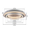 JUST LIGHT.-CICHIO Φωτιστικό Οροφής LED, Ασημί Ματ, Εφέ Τούνελ, 3000K