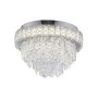 JUST LIGHT.-KULUNKA Φωτιστικό Οροφής LED, Χρώμιο με Κρύσταλλο, 4000K