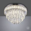 JUST LIGHT.-KULUNKA Φωτιστικό Οροφής LED, Χρώμιο με Κρύσταλλο, 4000K