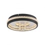 JUST LIGHT.-HANNI Φωτιστικό Οροφής LED, Μαύρο με Κρυστάλλινα Στοιχεία, 3000K ΚΩΔ.-SL15217-18