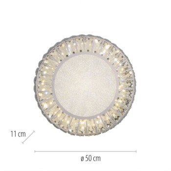 JUST LIGHT.-KULUNKA Φωτιστικό Οροφής LED 50cm, Κρύσταλλο, 4000K
