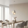 JUST LIGHT.-ARTONI Κρεμαστό Φωτιστικό E27, 15W, Λευκό, Όψη Πέτρας
