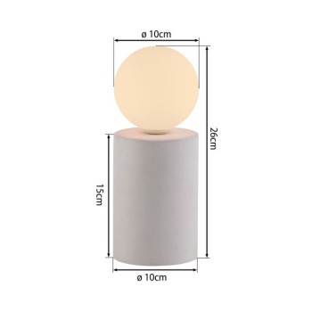 JUST LIGHT.-MARIS Επιτραπέζιο Φωτιστικό LED, G9, 3000K, Τσιμέντο