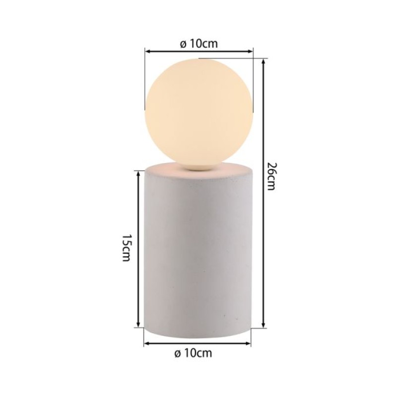 JUST LIGHT.-MARIS Επιτραπέζιο Φωτιστικό LED, G9, 3000K, Τσιμέντο