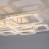 JUST LIGHT.-CYSTALLO Φωτιστικό Οροφής LED, Τετράγωνο Λευκό με Κρυσταλλικό Εφέ, 3000K