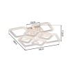JUST LIGHT.-CYSTALLO Φωτιστικό Οροφής LED, Τετράγωνο Λευκό με Κρυσταλλικό Εφέ, 3000K
