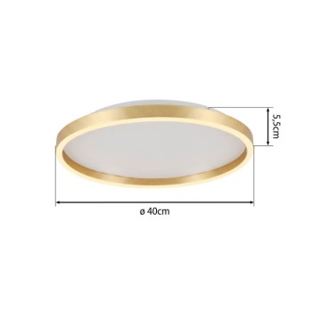 JUST LIGHT.-MADLEN Φωτιστικό Οροφής LED, Μπρούτζος, Dimmable, 3000K, Switchmo