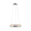 JUST LIGHT.-OPHELIA Κρεμαστό Φωτιστικό LED, Αλουμίνιο με Κρυστάλλινο Στεφάνι, 3000K