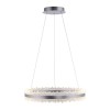 JUST LIGHT.-OPHELIA Κρεμαστό Φωτιστικό LED, Αλουμίνιο με Κρυστάλλινο Στεφάνι, 3000K