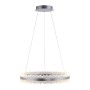 JUST LIGHT.-OPHELIA Κρεμαστό Φωτιστικό LED, Αλουμίνιο με Κρυστάλλινο Στεφάνι, 3000K