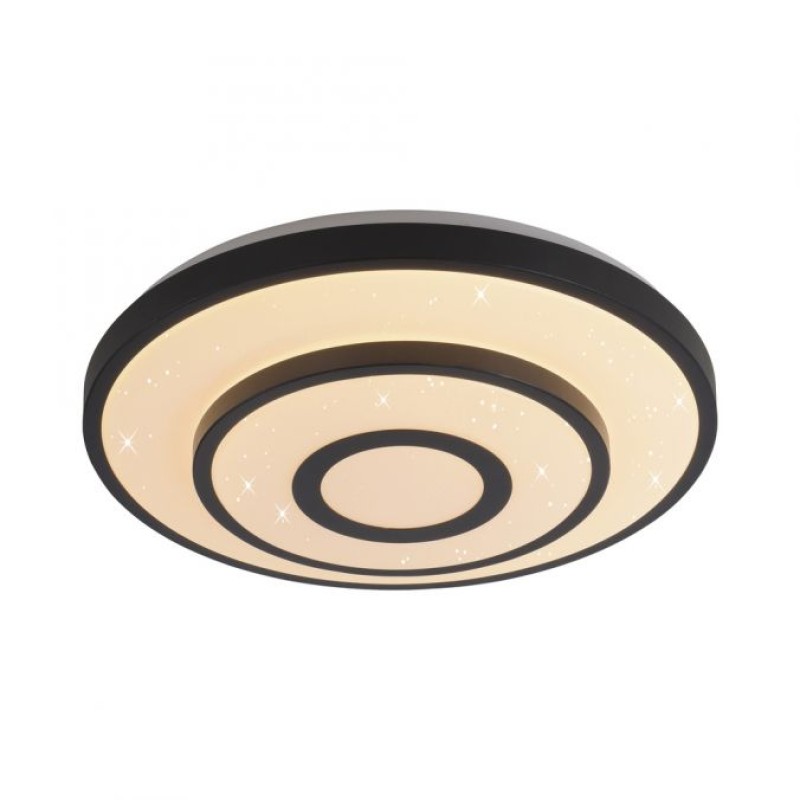 JUST LIGHT.-TURANUS Φωτιστικό οροφής LED, μαύρο, στρογγυλό ΚΩΔ.-SL15454-18