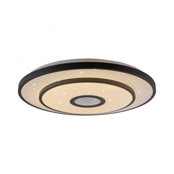 JUST LIGHT.-TURANUS Φωτιστικό οροφής LED, μαύρο, στρογγυλό, D50cm ΚΩΔ.-SL15456-18