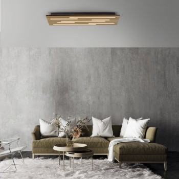 JUST LIGHT.-AKUSTIK Φωτιστικό Οροφής LED, Ορθογώνιο με Ξύλο Δρυός & Ακουστικό Πάνελ, 3000K ΚΩΔ.-SL15591-79
