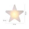 JUST LIGHT.-AKKU-STAR LED Διακοσμητικό Φωτιστικό Αστέρι, Λευκό, Επαναφορτιζόμενο, RGB, IP44