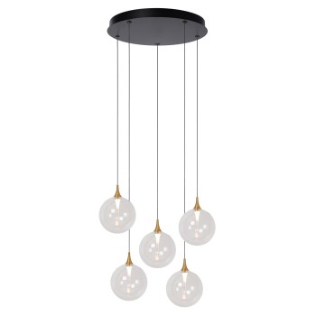 Lucide - GISELA Κρεμαστό Φωτιστικό LED, Διάφανο-Μαύρο Ματ, 2700 K