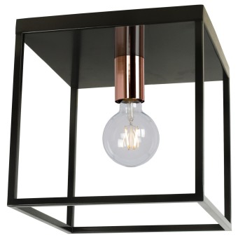 Lucide - ARTHUR Φωτιστικό Οροφής Ε27 Μαύρο Ματ (Black Mat)|Χαλκός Ματ (Copper Coloured)
