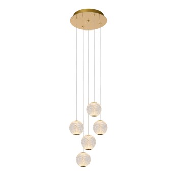 Lucide - CINTRA Κρεμαστό Φωτιστικό LED, Διάφανο-Χρυσό 2700 K