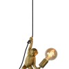 Lucide - EXTRAVAGANZA CHIMP Κρεμαστό Φωτιστικό Ε27, Μαύρο Ματ-Χρυσό Χρώμα