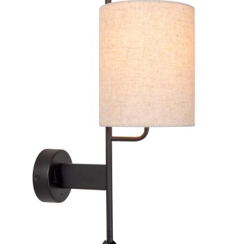 Lucide - MAGIC Επιτοίχιο Φωτιστικό LED, Μαύρο Ματ-Μπεζ/Κρεμ, 2700 K