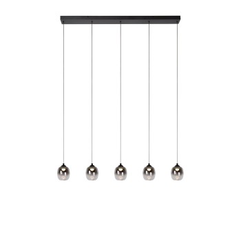 Lucide - TAMINO Φωτιστικό Κρεμαστό LED, Μαύρο Ματ-Φυμέ, 3000 K