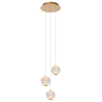 Lucide - CINTRA Κρεμαστό Φωτιστικό LED, Διάφανο-Χρυσό 2700 K