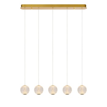 Lucide - CINTRA Κρεμαστό Φωτιστικό LED, Διάφανο-Χρυσό 2700 K