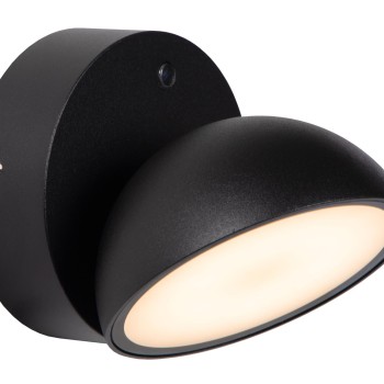 Lucide FINN - Φωτιστικό τοίχου - LED - 1x12W 3000K - IP54 - Μαύρο