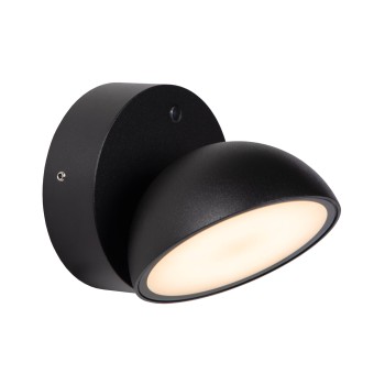 Lucide FINN - Φωτιστικό τοίχου - LED - 1x12W 3000K - IP54 - Μαύρο
