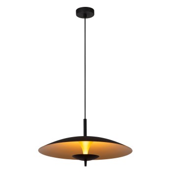 Lucide - VULCAN Κρεμαστό Φωτιστικό LED, Μαύρο Ματ-Χρυσό Χρώμα 3000 K
